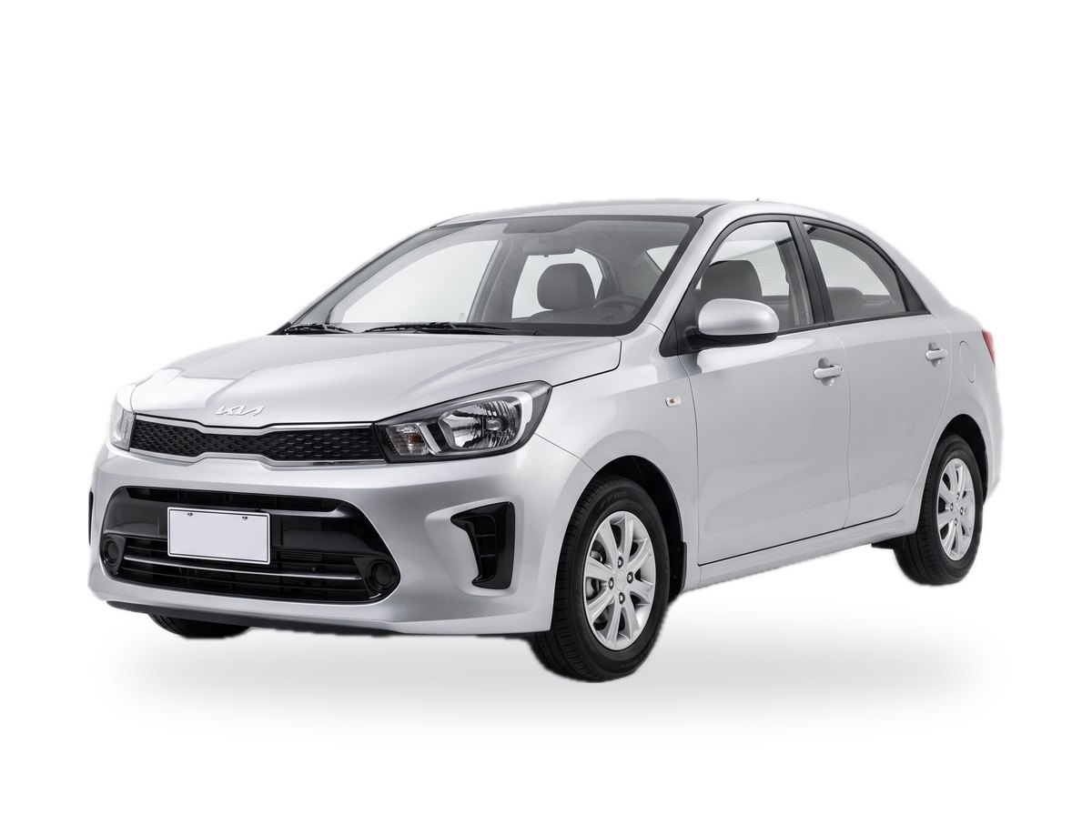 Kia Soluto sedán plateado
